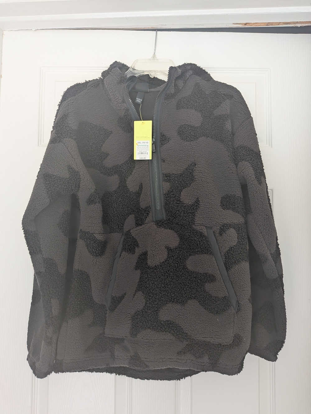 All In Motion Kids' Cozy Half-Zip Fleece Jacket - Charcoal Camo